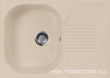Мойка кухонная AquaGranitEx M-70 бежевая| 49x69x20