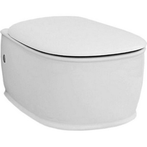 Унитаз подвесной 370х520мм, безободковый, БЕЗ сиденья, крепёж в компл., (цв. белый),  ZZ ArtСeram Atelier ATV001 01; 00