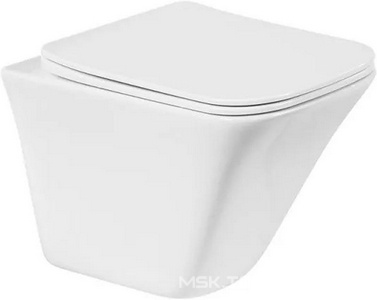 Унитаз подвесной, безободковый 500х340х405мм, без сиденья, крепеж в компл.,  ZZ BelBagno Marmi BB052CHR