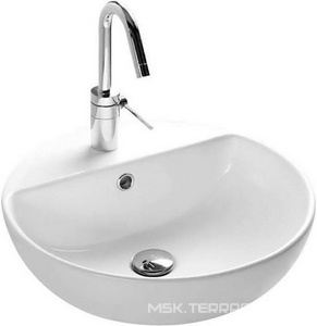 Раковина накладная на столешницу, 470х470хh160мм, круглая, с отв. для смесит.,  03:00 ZZ Hatria Happy Hour YXSJ01