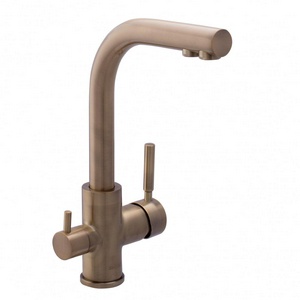 Смеситель для кухонной мойки, с каналом для подсключения фильтра, (цв.бронза),  ZZ Swedbe Selene Plus 8147