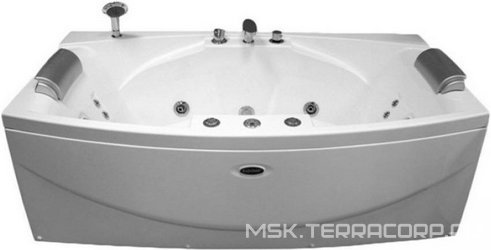 Ванна акрил. "СИЭТЛ-CHROME", 1900х1000 мм, ГМ4+СМ12+смес/излив "Бриз-Лоренцо", контр. 200, молдинг, фронт. пан., слив-перелив и каркас в компл. XX