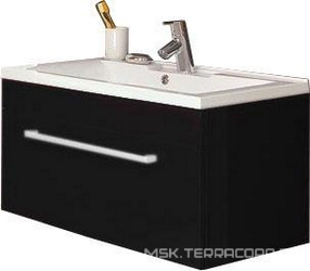 Тумба Мадрид с одним ящиком  796*400*441, цвет черный, крепеж в комплекте ZZ