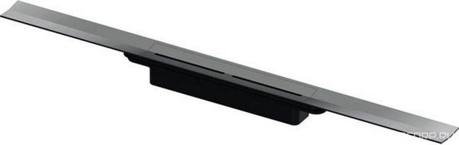 Профиль д/дренажа душа, 1000х55мм, укорачив.,монтаж на плиточн.клей над бетон.стяжкой,БЕЗ сифона арт.673002,(цв.глянец, черный хром),Тесе ZZ Tece Tecedrainprofile 671011