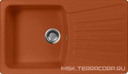 Мойка кухонная AquaGranitEx M-12 терракот| 49x84x19