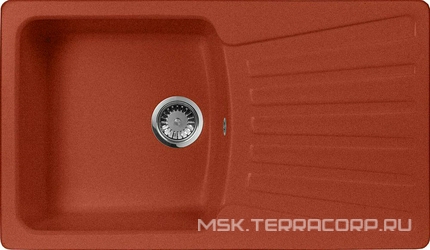 Мойка кухонная AquaGranitEx M-12 красный марс| 49x84x19