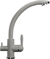 Смеситель Ulgran U-017 310 серый, для кухонной мойки| 14x33x23