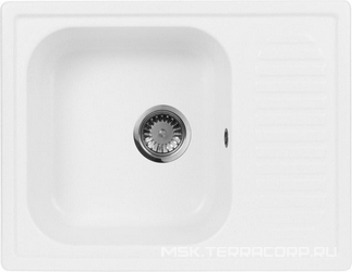 Мойка кухонная AquaGranitEx M-13 белая| 49x64x19