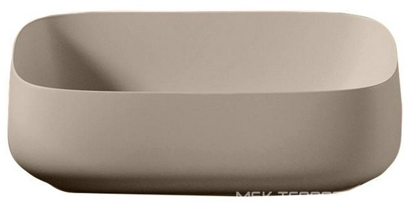 Раковина накладная на столешницу, прямоугольная 56х41хh15,5см, без отв.д/смесит., без перелива, (цв. brown matera),  ZZ ArtСeram Cognac Quadro COL009 41; 00