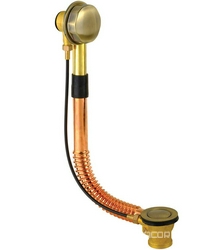 Слив/перелив д/ванны автоматический, латунь с медной трубкой, бронза ZZ