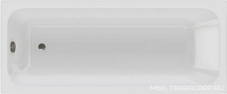 Акриловая ванна Акватек Мия 165*70 см, БЕЗ панелей, ножек и сифона. белая ZZ Акватек мия MIY165-0000001