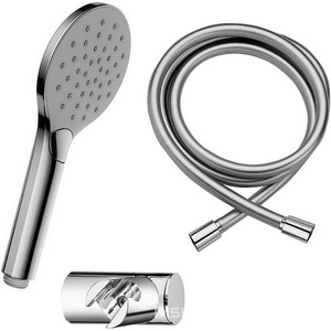 Душевой гарнитур (лейка пластик ABS кнопочный 2 режима, пластиковый шланг 1500мм, настенный держатель), (цв.хром),  ZZ Paffoni Sofia ZDOC122CR+ZSUP022CR+ZFLO031AG