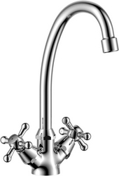 Смеситель Rossinka Y02-71 для кухонной мойки, белый| 14x26x17