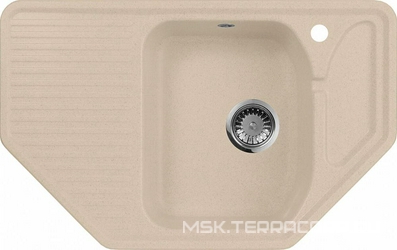 Мойка кухонная AquaGranitEx M-10 бежевая| 49x79x17
