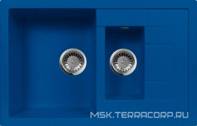 Мойка кухонная AquaGranitEx M-21k синяя| 50x78x20