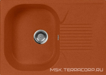 Мойка кухонная AquaGranitEx M-70 терракот| 49x69x20