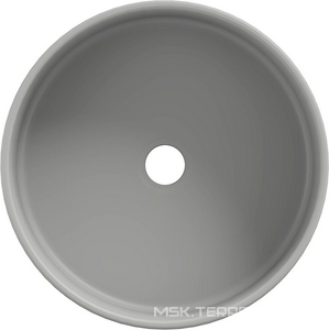 Раковина накладная на столешницу, круглая, 400x400хh165мм, без отв.д/смесит., без перелива, (цв.серый матовый),  Aqueduto Espiral ESP0130