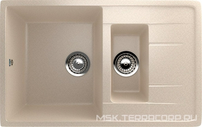 Мойка кухонная Ulgran U-205-328 бежевый| 49x77x19