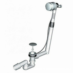 Слив-перелив для ванны, полуавтомат, клик-клак, (пластик цв.белый/цв.хром), Riho  ZZ Riho Savona 208872