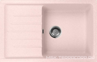 Мойка кухонная AquaGranitEx M-27 светло-розовая| 49x74x20