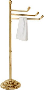 Полотенцедержатель напольный тройной h106х41хd26см, (золото)  ZZ Pomd'or Windsor 26.12.01.001