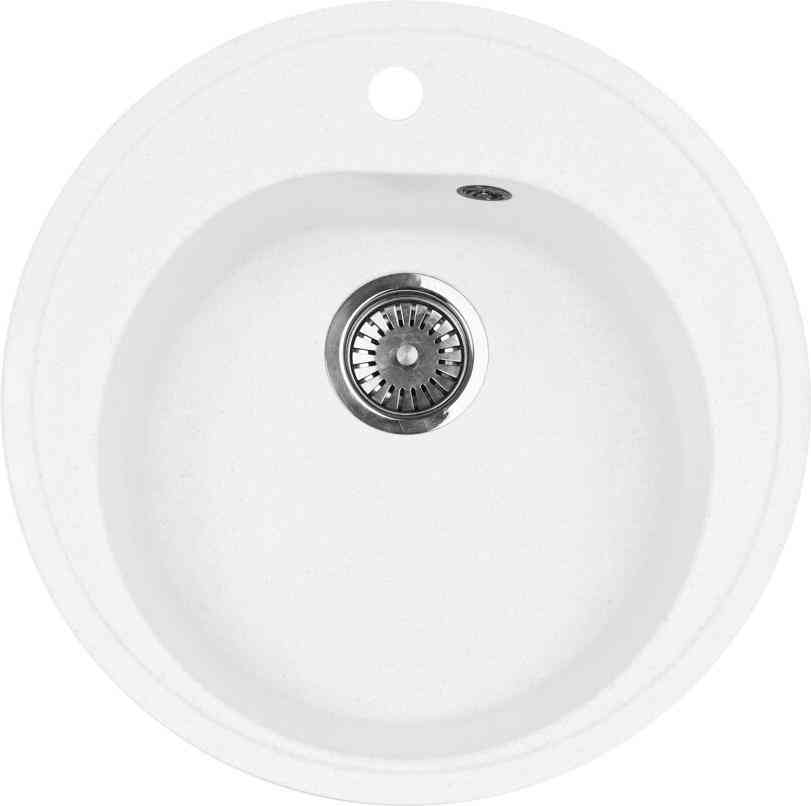 Мойка кухонная AquaGranitEx M-08 белая| 50x50x18