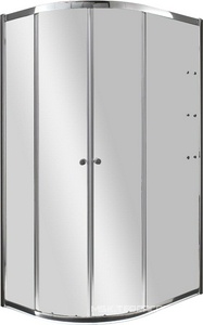Душ.уголок 1200х1000хh2000мм,R550,ассиметричный, 2 раздвижн.двери с 2 непод.сегм,"Правый",полки справа, вход 530мм,(ст/проз,6мм,фурн.цв.хром)  ZZ Cezares Anima ANIMA-RH-2-120/100-C-Cr-R / ANIMA-W-RH-2-120/100-C-Cr-R