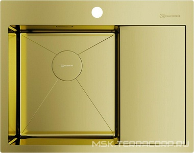 Мойка кухонная 51x65x20 см  65-LG-L, цвет светлое золото ZZ Omoikiri Akisame 4973083