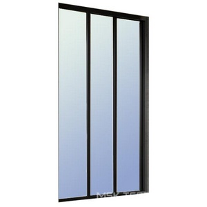 Душевая дверь в нишу -110х1980, стекло - прозр., профиль - черный, с устаноным комплектом ZZ Ravak ASDP3 00VD03R2Z1