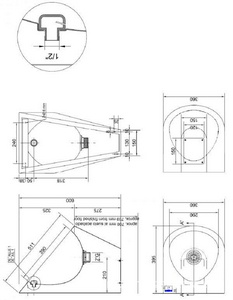Писсуар из нержавеющей стали, матовый ZZ Nofer Nofer 13004.S