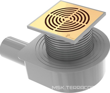 Трап для душа Boheme SMART DESIGN 15*15 см, нерж.сталь , цв. ЗОЛОТО ZZ Boheme Универсал 984-15-G