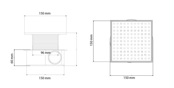 Трап для душа Boheme SMART DESIGN 15*15 см, нерж.сталь , цв. ЗОЛОТО ZZ Boheme Универсал 984-15-G