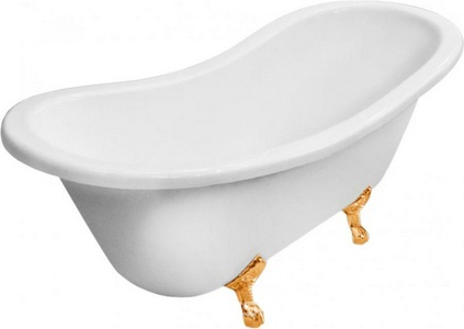 Ванна из искусственного камня Эстет Бостон 180x75, отдельностоящая, БЕЗ ножек, цв. белый, ZZ Эстет бостон ФР-00000624