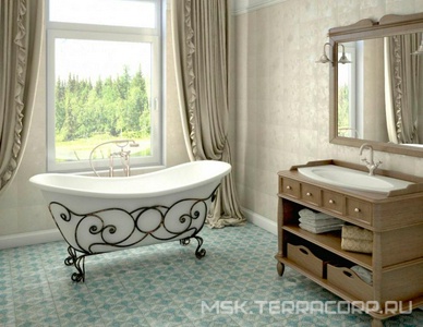 Ванна из искусственного камня Эстет Бостон 180x75, отдельностоящая, БЕЗ ножек, цв. белый, ZZ Эстет бостон ФР-00000624