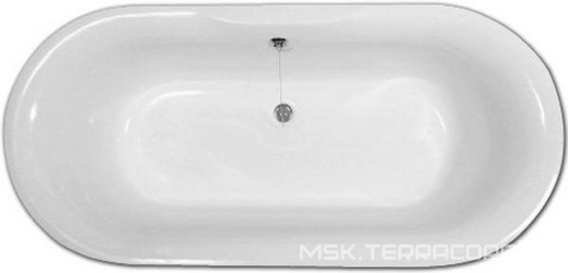 Ванна из искусственного камня Фэма Феррара 2 белая, ножки золото| 171x82x49