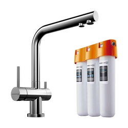 Смеситель Omoikiri Nagano C 4146.8028 для кухонной мойки с фильтром| 14x29x23