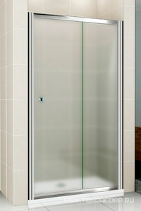 Дверь в нишу 1050хh1850мм, сдвижная с неподв. сегм., вход 415мм справа/слева, (стекло текстур. Punto 5мм, фурнит. цв.хром),  ZZ Cezares Pratico PRATICO-BF-1-105-P-Cr