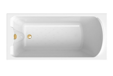 Ванна "ЛАРЕДО",1680х700, АМ-Gold, ГМ"Лечебный Gold", контр.200,фронт.панель"Арт-мозаика/Кристаллы Swarovski",слив-перелив и молдинг цв.золото ZZ