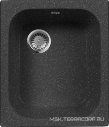 Мойка кухонная AquaGranitEx M-17 черная| 48x42x19