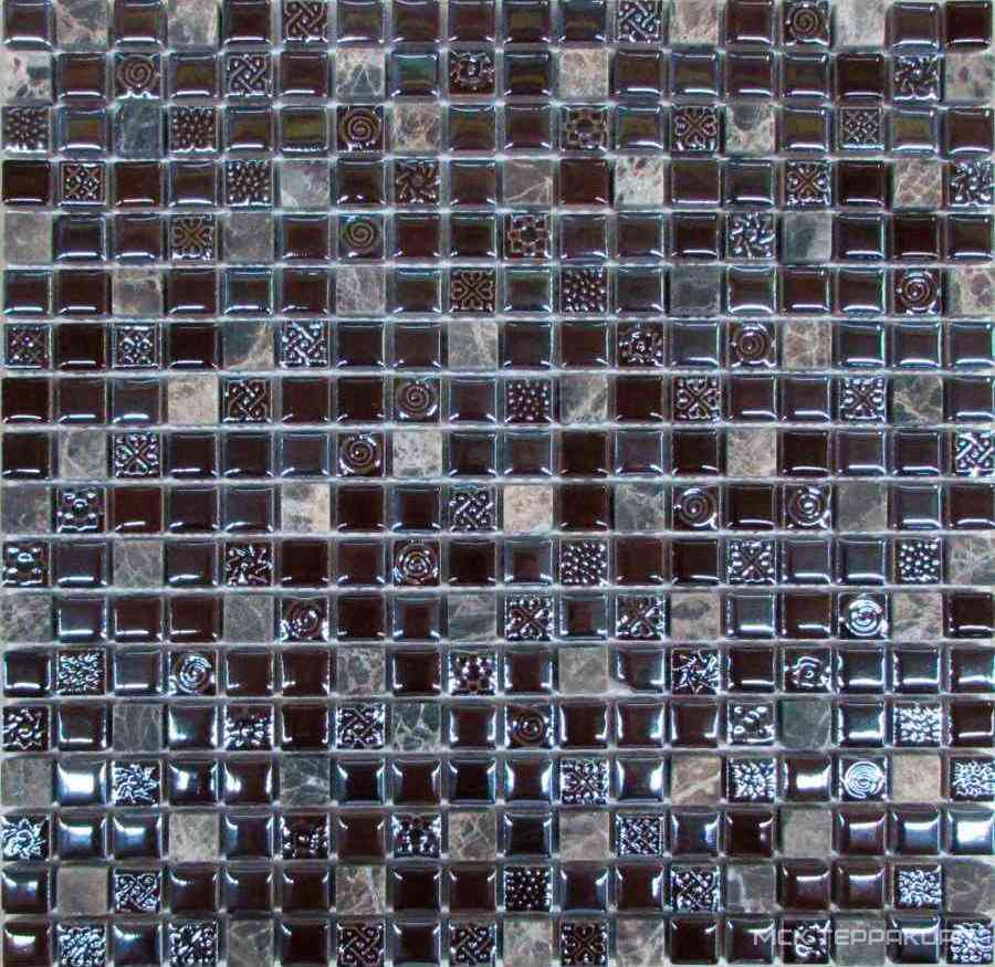 Мозаика из стекла на сетке SK10-129 ZZ |30x30