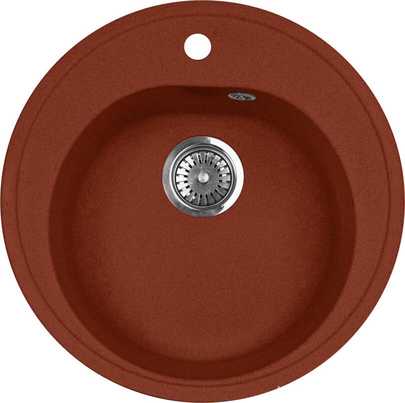 Мойка кухонная AquaGranitEx M-08 красный марс| 50x50x18