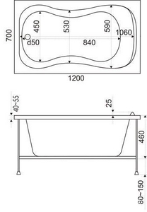 Панель для акрил. ванны  Bas Кэмерон Э 00018