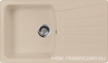 Мойка кухонная AquaGranitEx M-12 бежевая 49x84x19 AquaGranitEx m-12 s329813