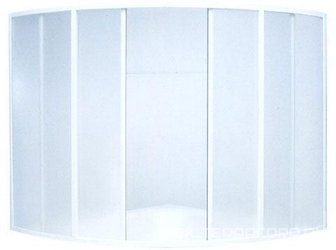 Шторка для ванны акрил. Ирис/ Империал (пластик "Вотер") /4 створки 150х150 см/ ХХ