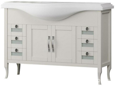 Тумба напольная  120, 1215*880*480 мм, цвет слон.кость, БЕЗ раковины Классик 120 ZZ Opadiris Мираж 00-00000057