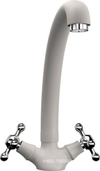 Смеситель Ulgran U-013(331) белый, для кухонной мойки| 16x21x27