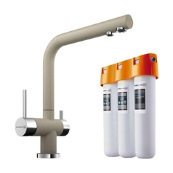 Смеситель Omoikiri Nagano SA 4055.8028 для кухонной мойки с фильтром| 14x29x23