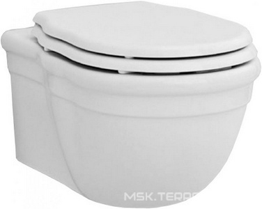 Унитаз подвесной 36х55см, БЕЗ сиденья, крепёж в компл., (цв.белый),  ZZ ArtСeram Hermitage HEV010 01; 00