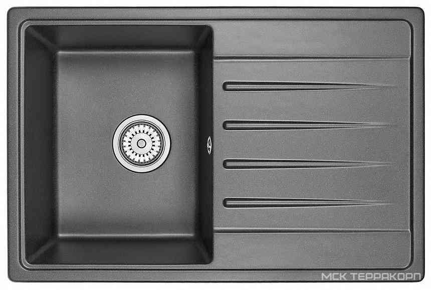 Мойка кухонная Granula Standart ST-7602 черный| 50x76x20