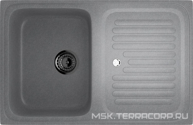 Мойка кухонная Ulgran U-502-342 графитовая 50x76x18 Ulgran u-502 s378417